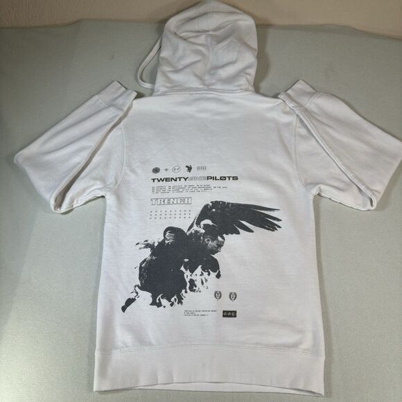 Twenty One Pilots Trench Hoodie Sweatshirt Adult XS White Long Sleeve Pullover - Picture 2 of 8